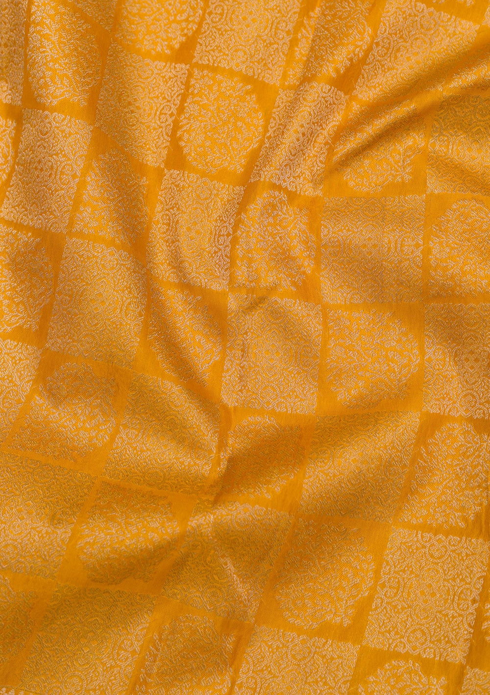Yellow Zariwork Pure Silk Saree-Koskii