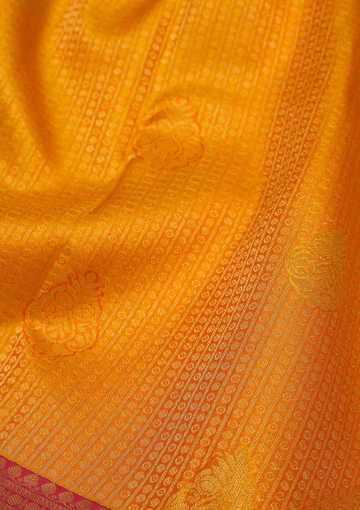 Yellow Zariwork Pure Silk Saree-Koskii