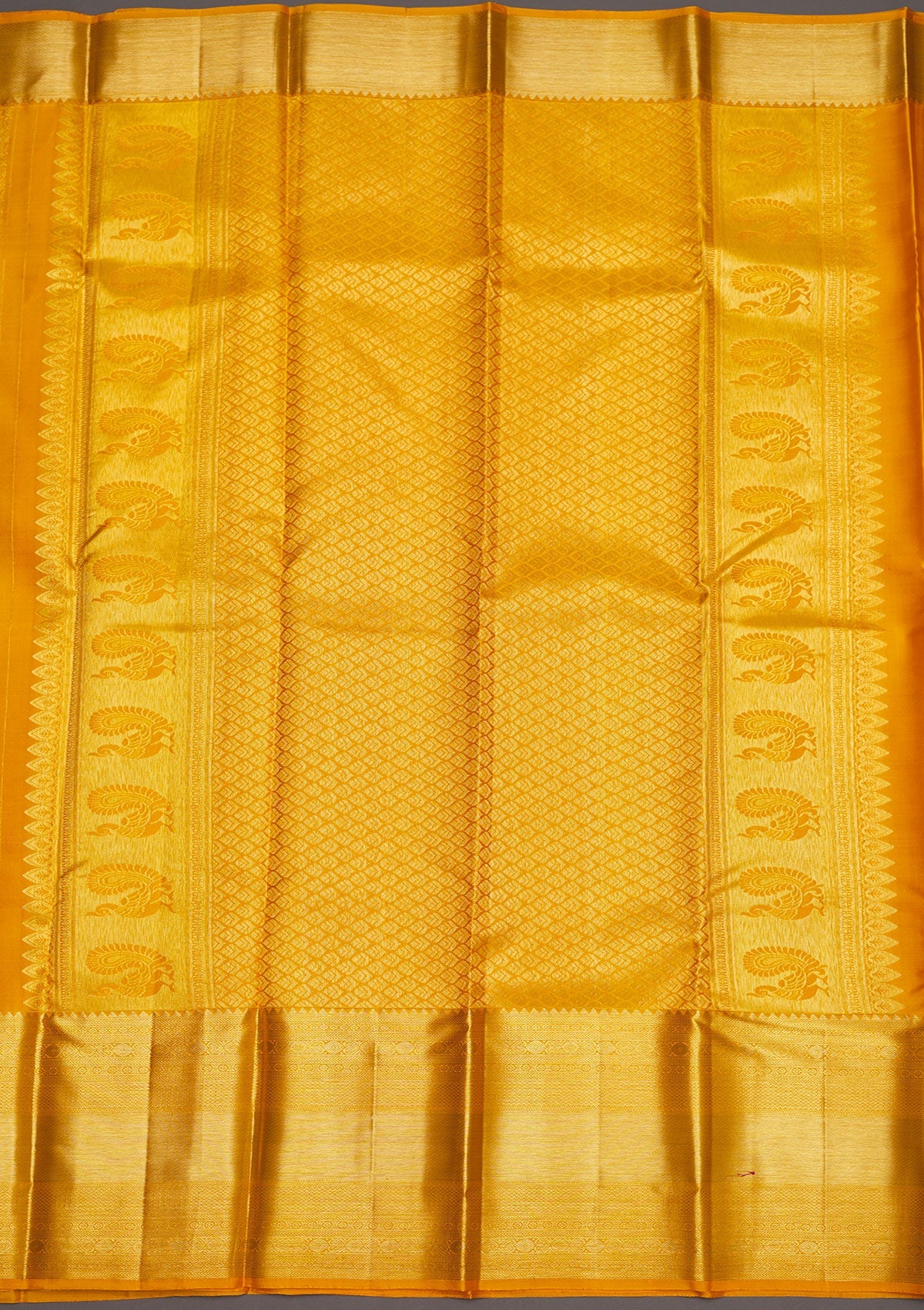 Yellow Zariwork Pure Silk Saree-Koskii