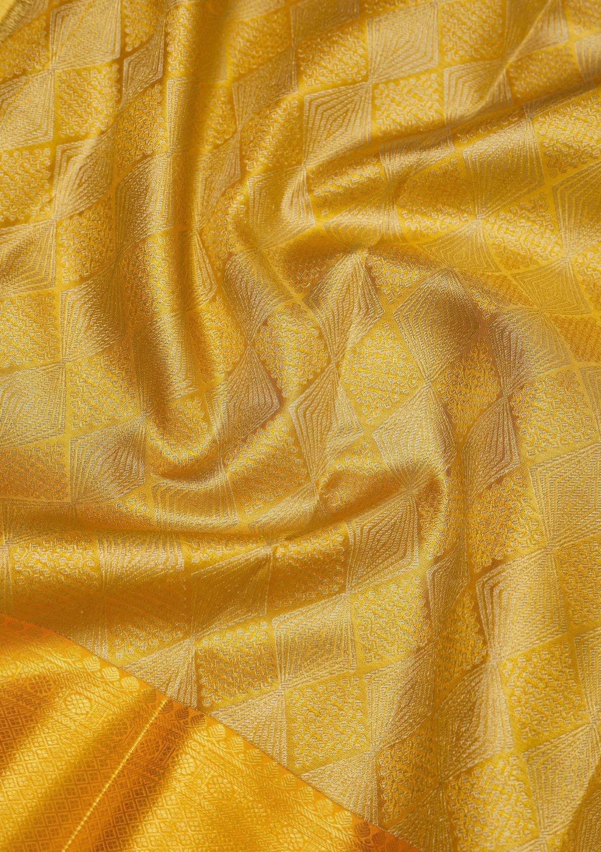 Yellow Zariwork Pure Silk Saree-Koskii