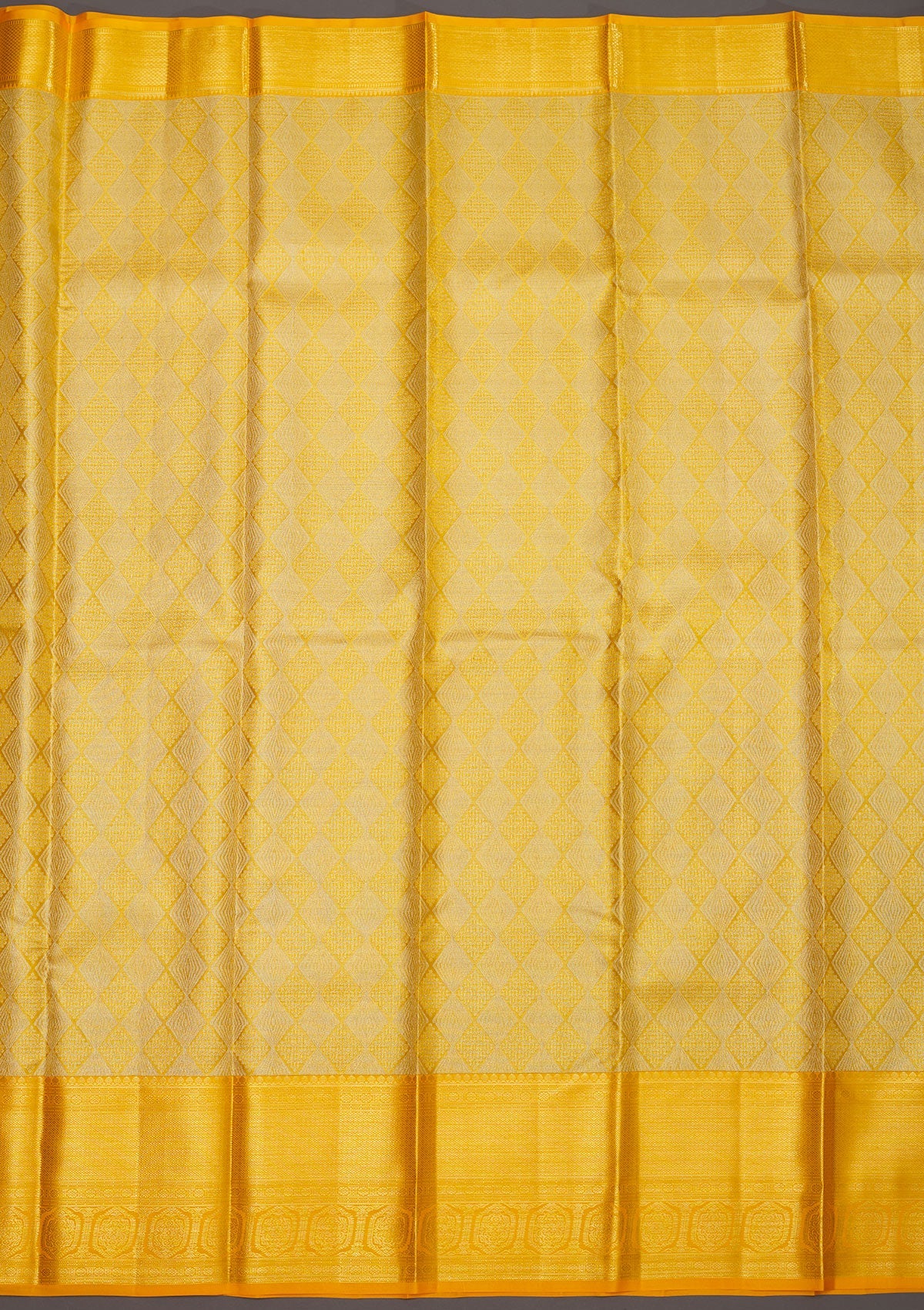 Yellow Zariwork Pure Silk Saree-Koskii