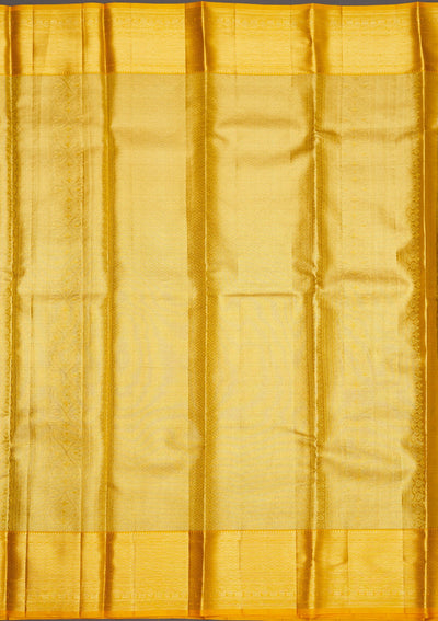 Yellow Zariwork Pure Silk Saree-Koskii