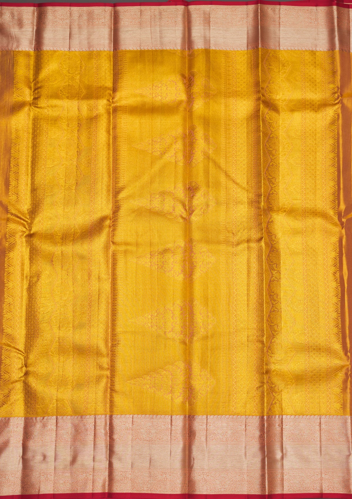 Yellow Zariwork Pure Silk Saree-Koskii