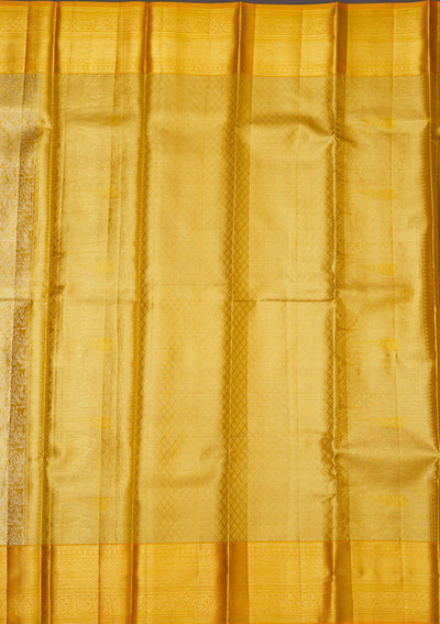 Yellow Zariwork Pure Silk Saree-Koskii