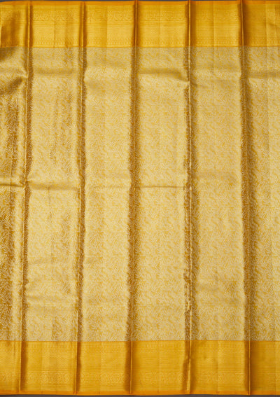 Yellow Zariwork Pure Silk Saree-Koskii
