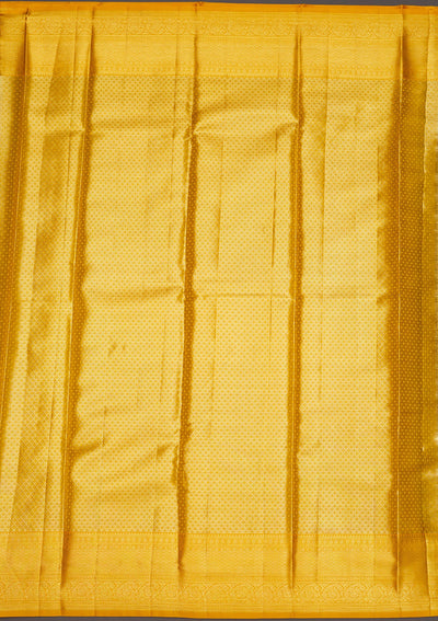Yellow Zariwork Pure Silk Saree-Koskii