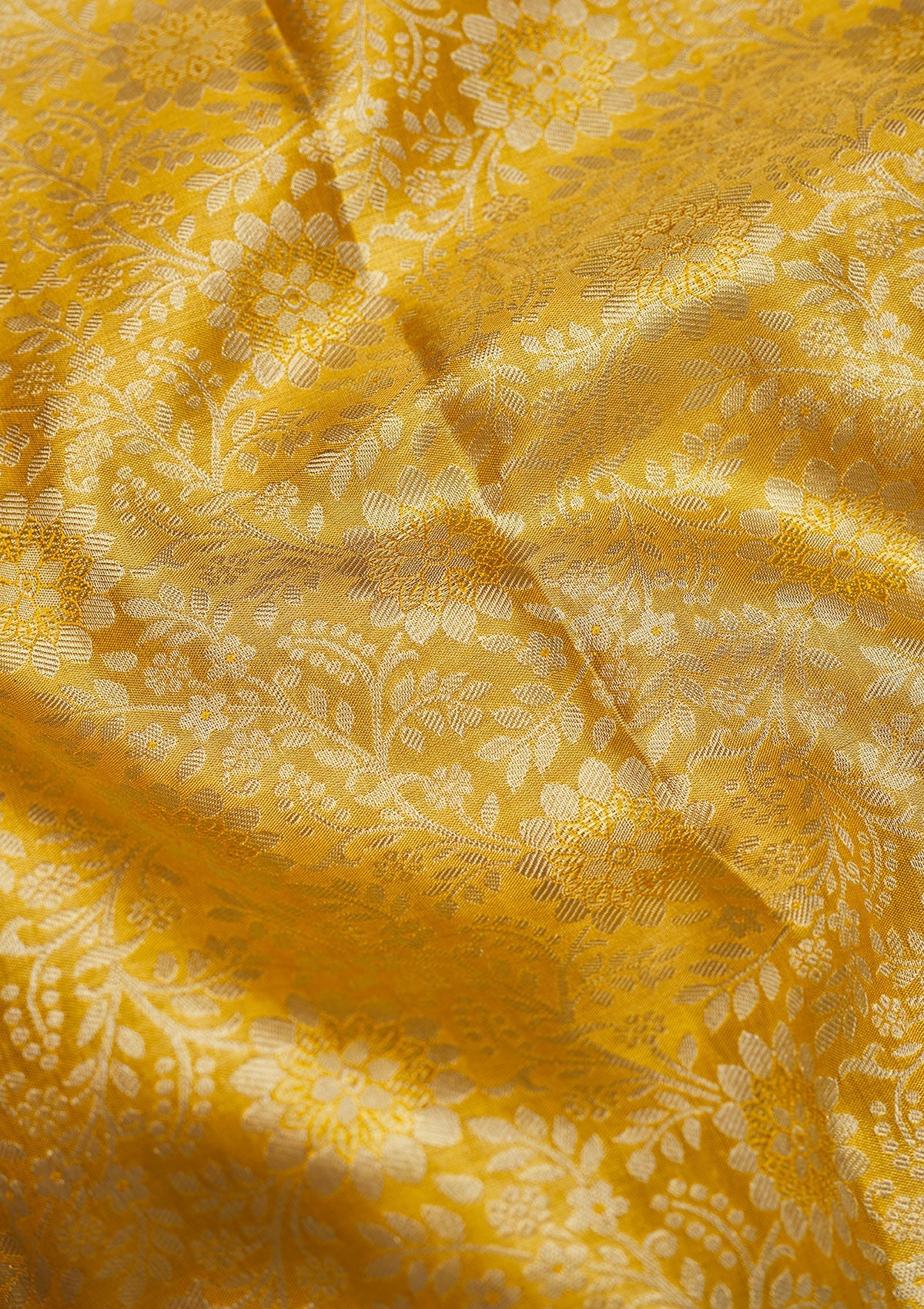 Yellow Zariwork Pure Silk Saree-Koskii