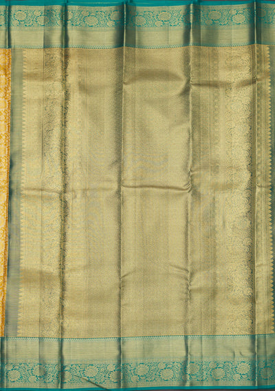 Yellow Zariwork Pure Silk Saree-Koskii