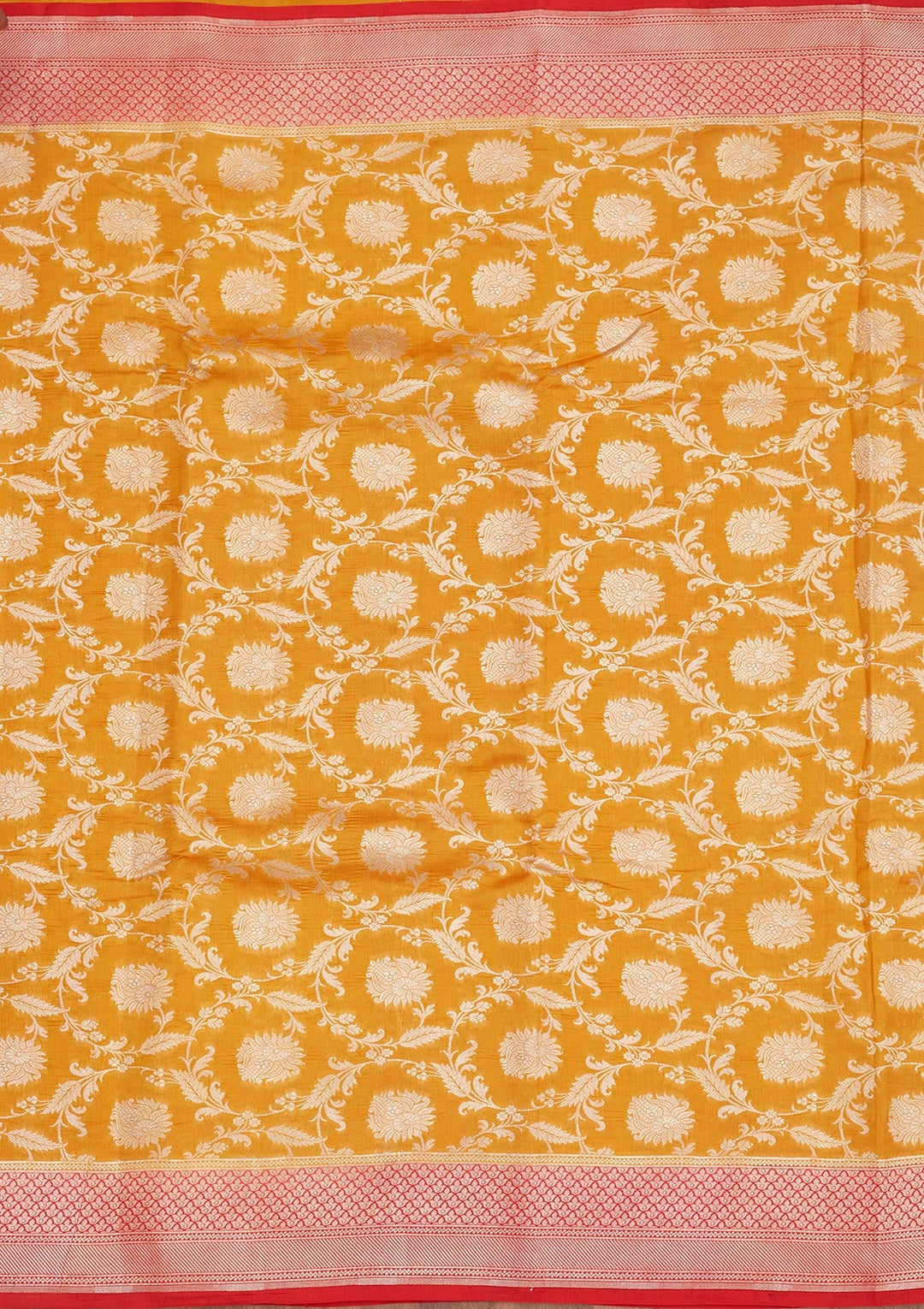 Yellow Zariwork Pure Silk Saree-Koskii