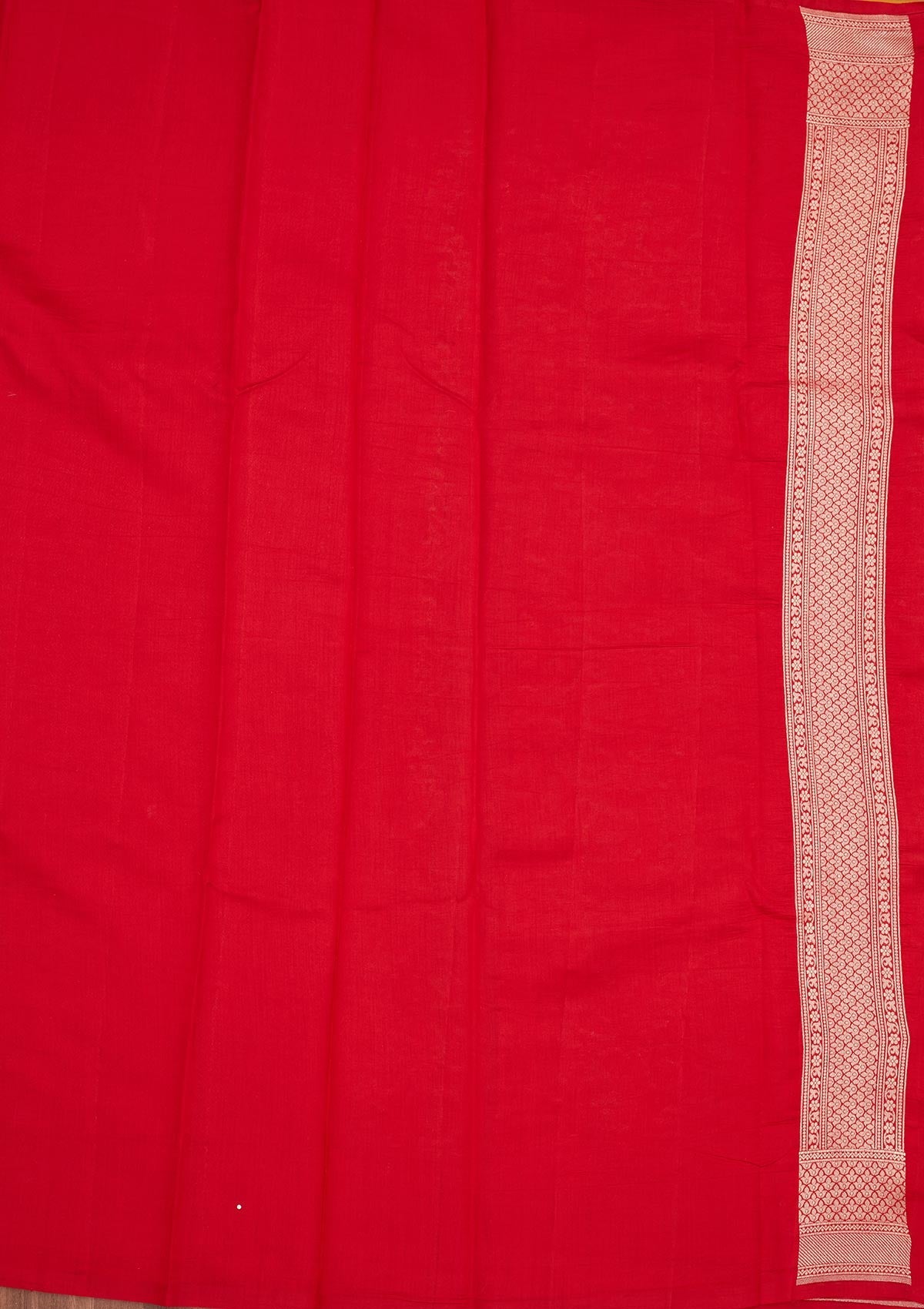 Yellow Zariwork Pure Silk Saree-Koskii