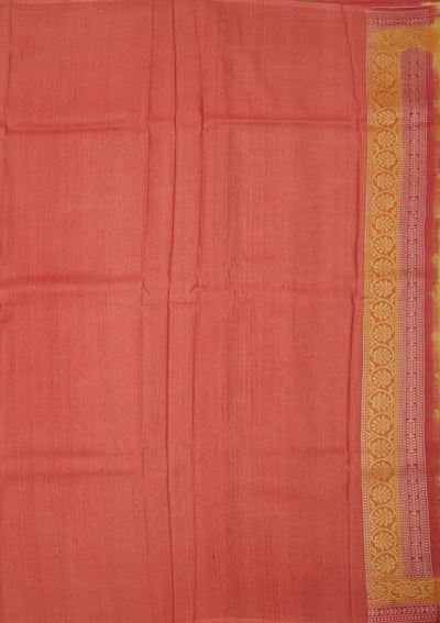 Yellow Zariwork Pure Silk Saree-Koskii