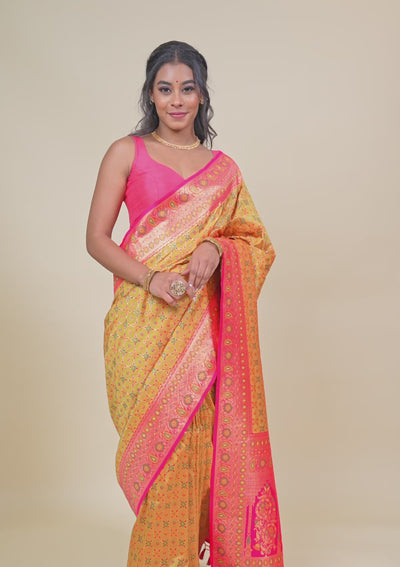 Mehendi Zariwork Soft Silk Saree