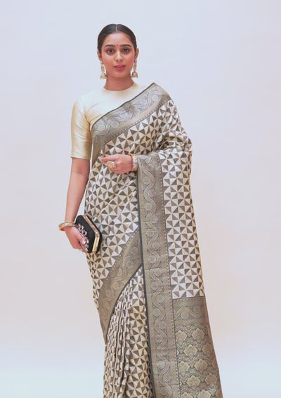 Black Zariwork Silk Saree