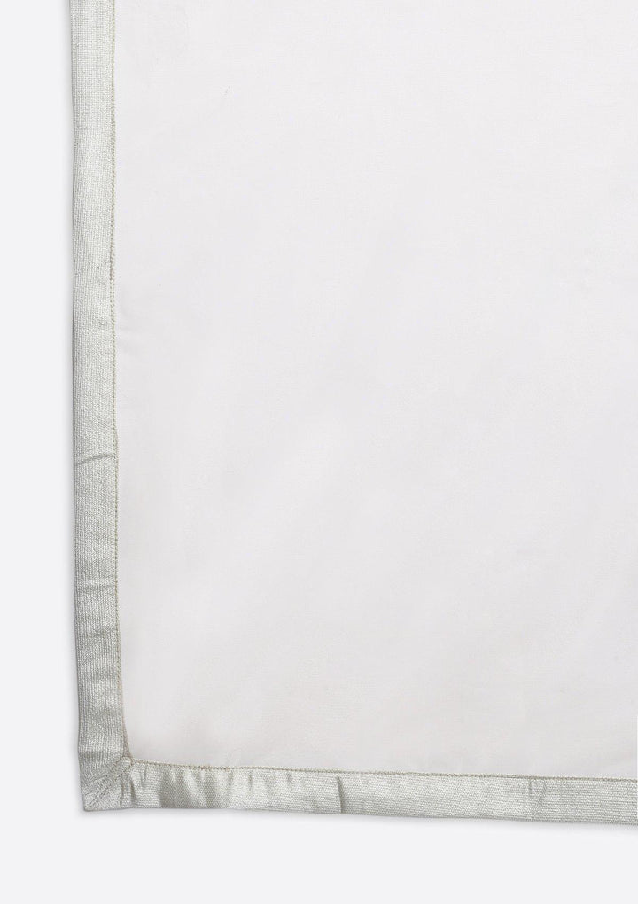 Light Grey Zariwork Net Designer Gown-Koskii