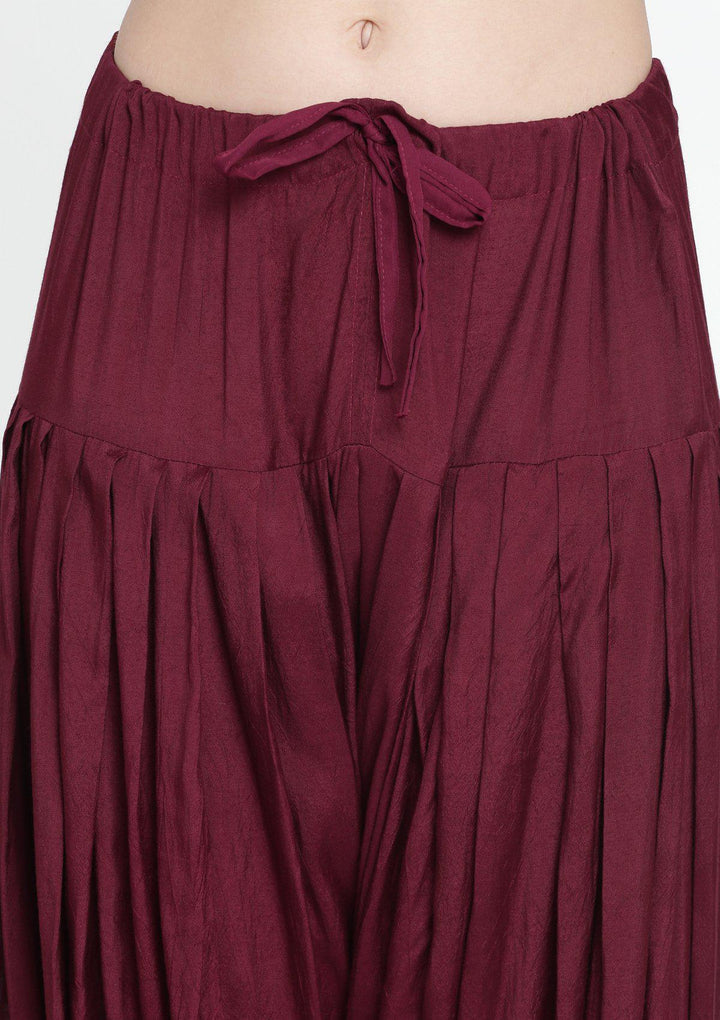 Maroon Gotapatti Semi Crepe Designer Salwar Suit-Koskii