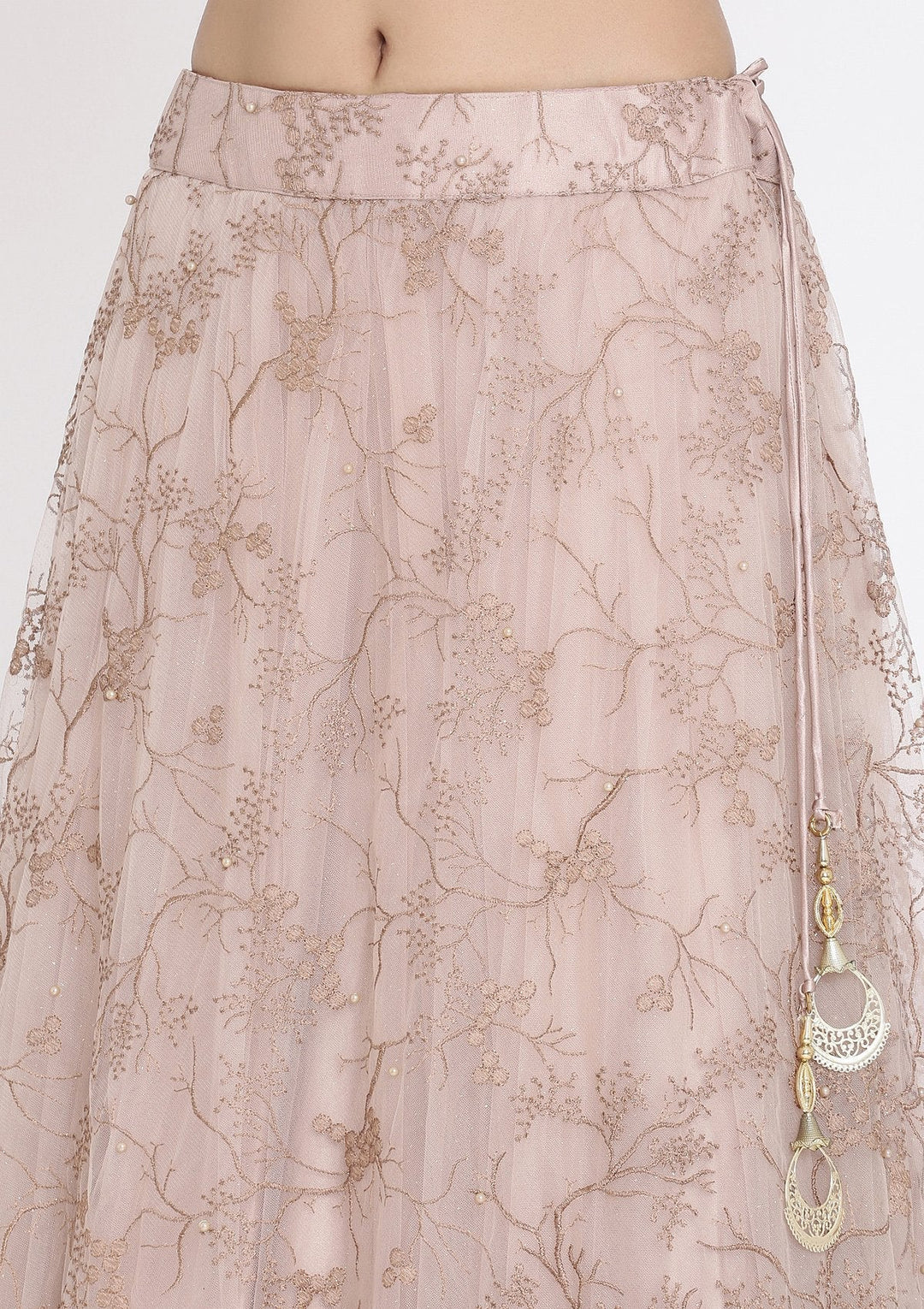 Lavender And Wine Stonework Net Designer Lehenga - koskii