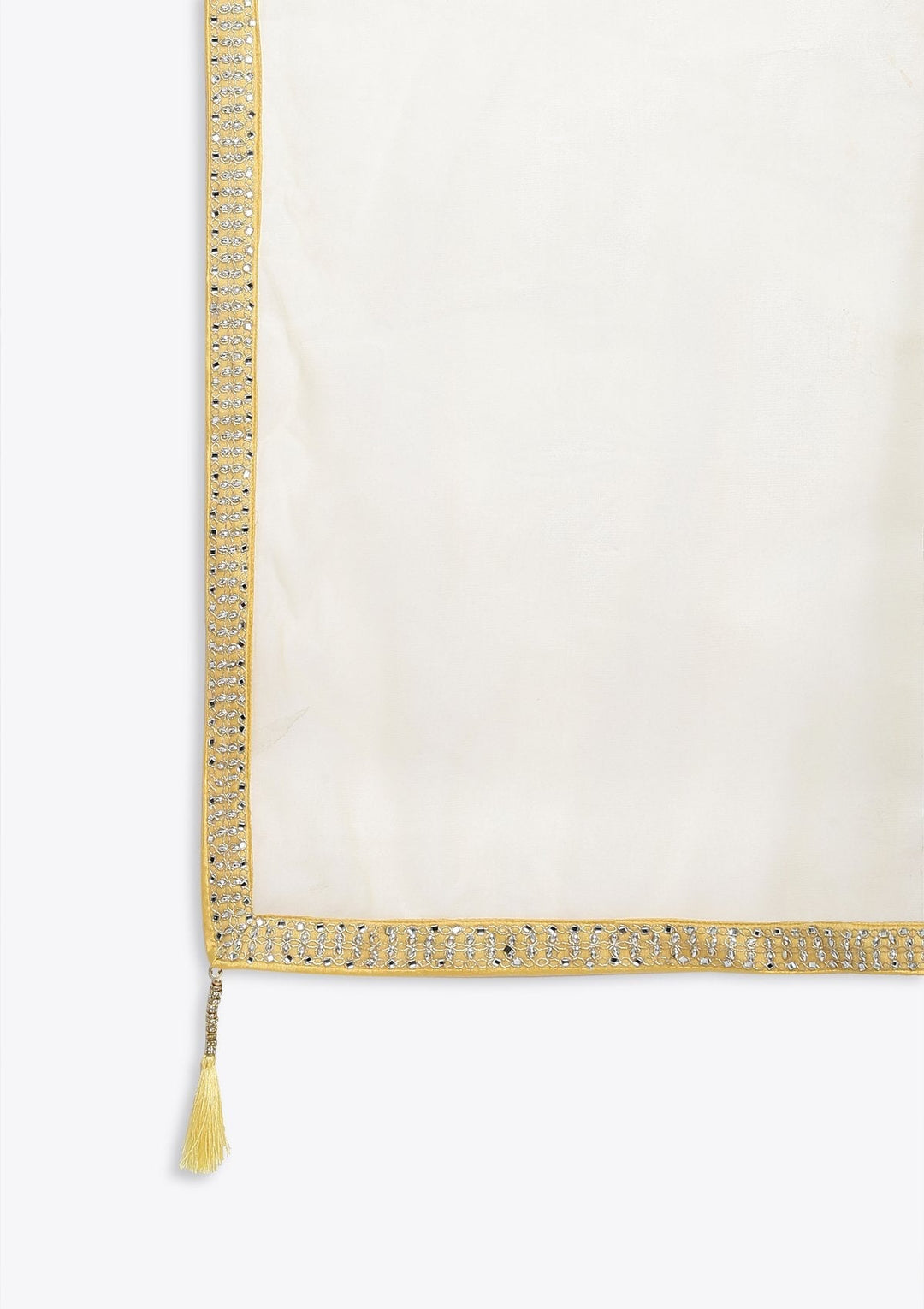 Yellow Silver Stonework Net Designer Gown - koskii