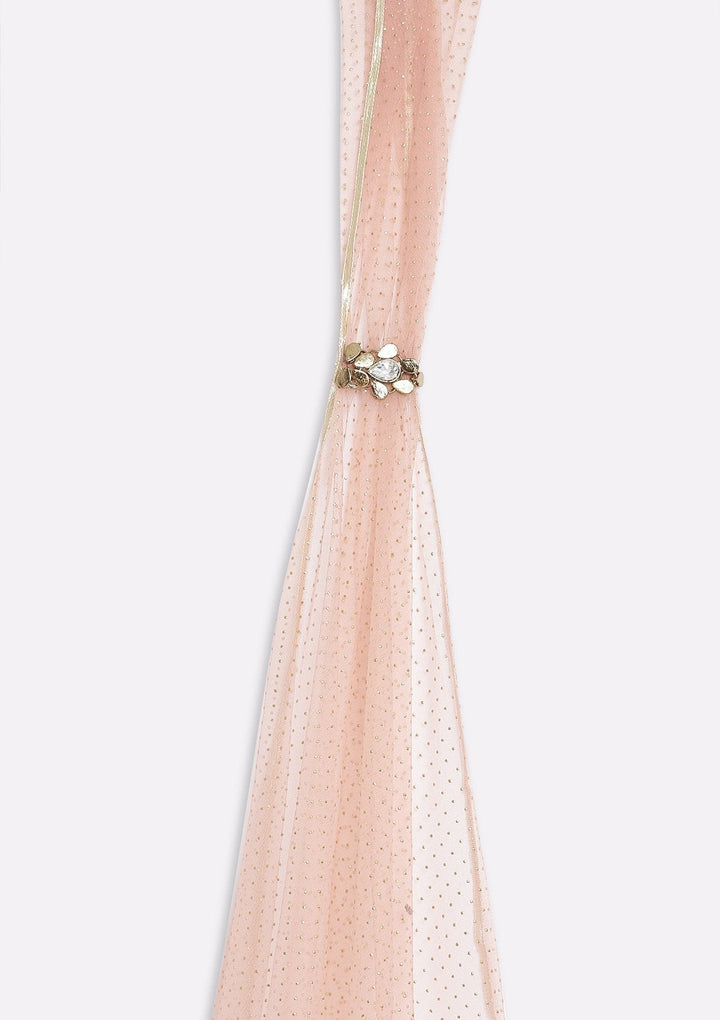 Mauve Mirrorwork Net Designer Lehenga - koskii