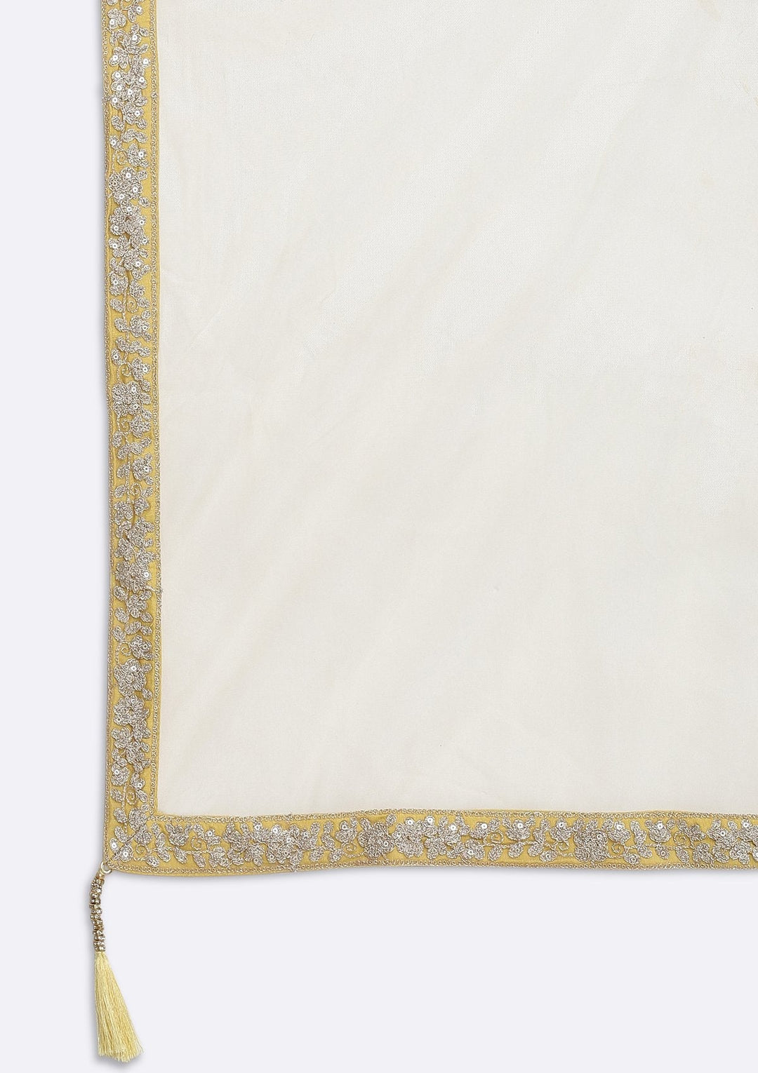 Yellow Zariwork Net Designer Lehenga - koskii