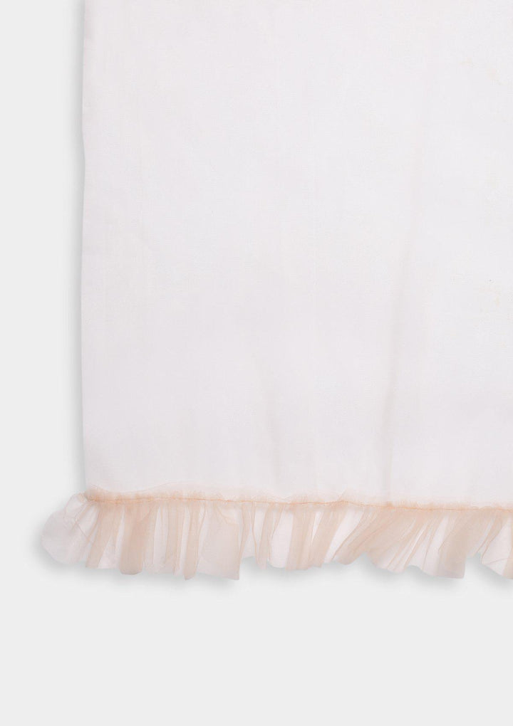 Peach Pearlwork Net Designer Lehenga-Koskii