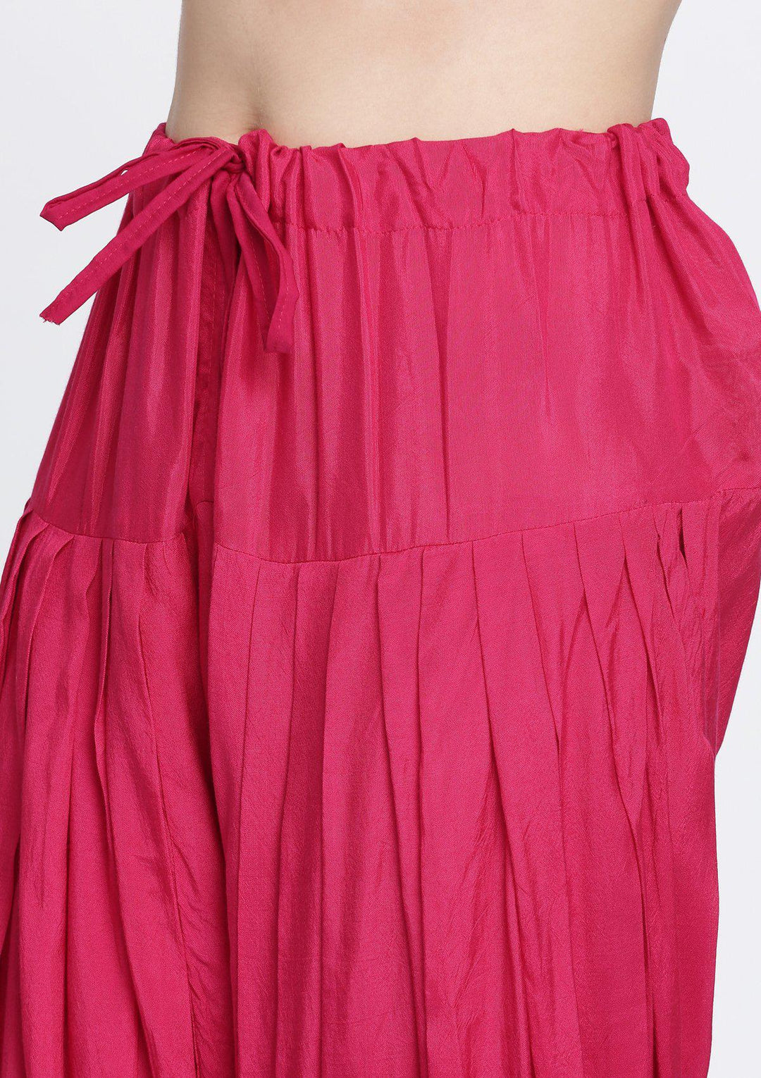 Fuschia Gotapatti Semi Crepe Designer Salwar Suit-Koskii