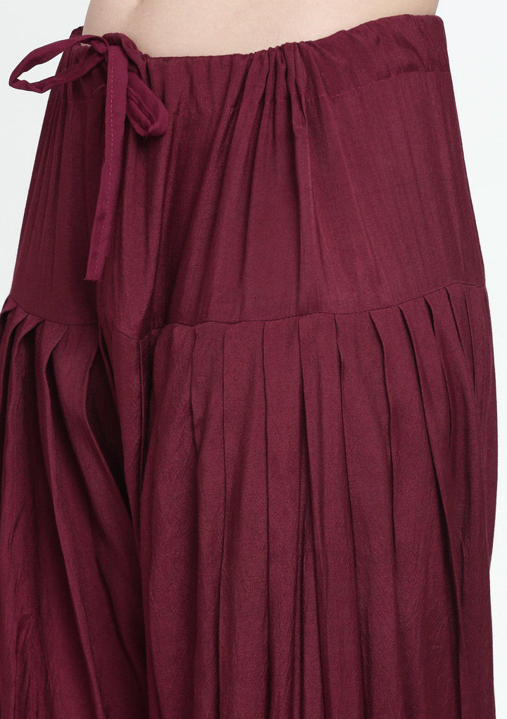 Maroon Gotapatti Semi Crepe Designer Salwar Suit-Koskii