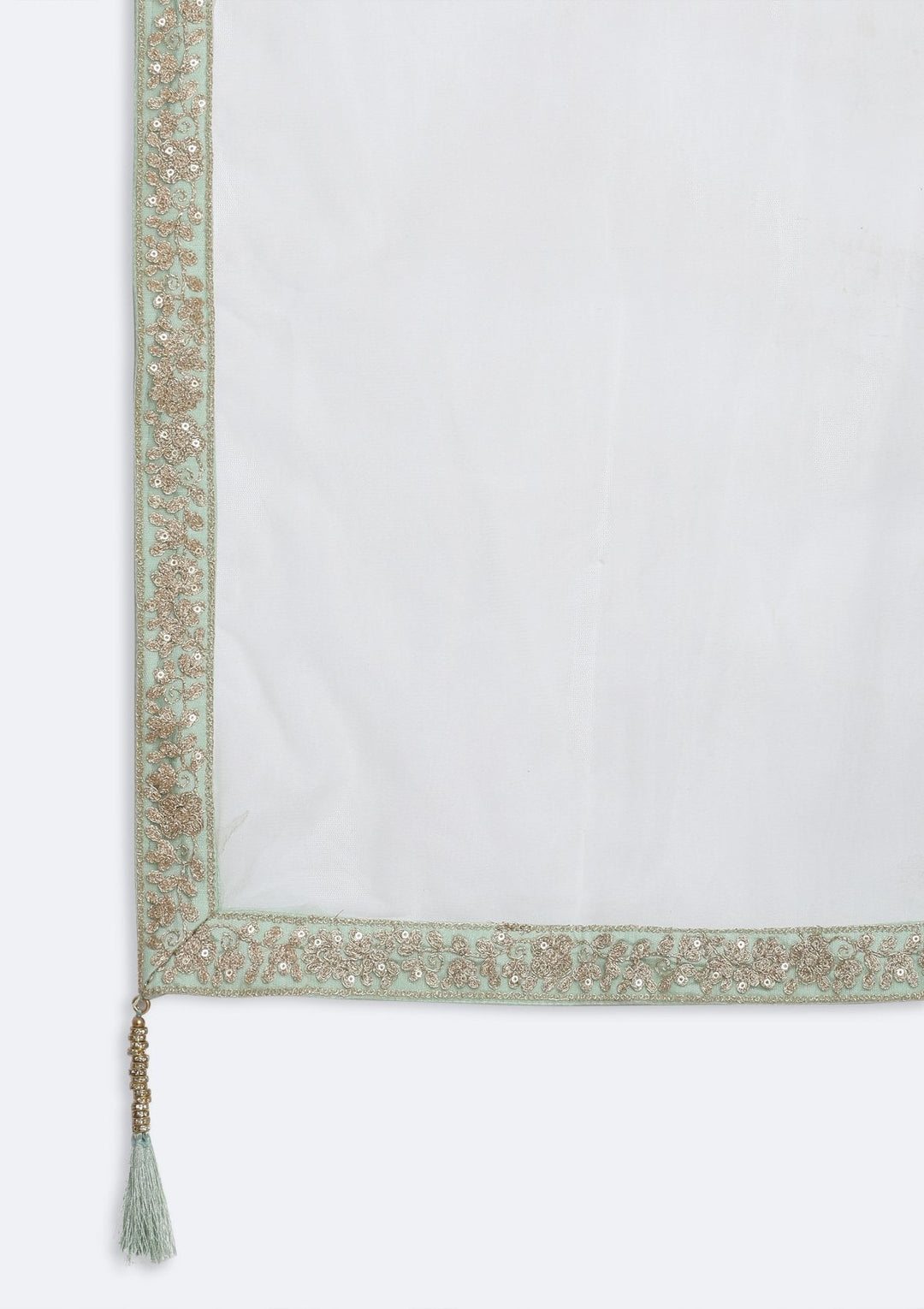 Pista Green Zariwork Net Designer Lehenga - koskii