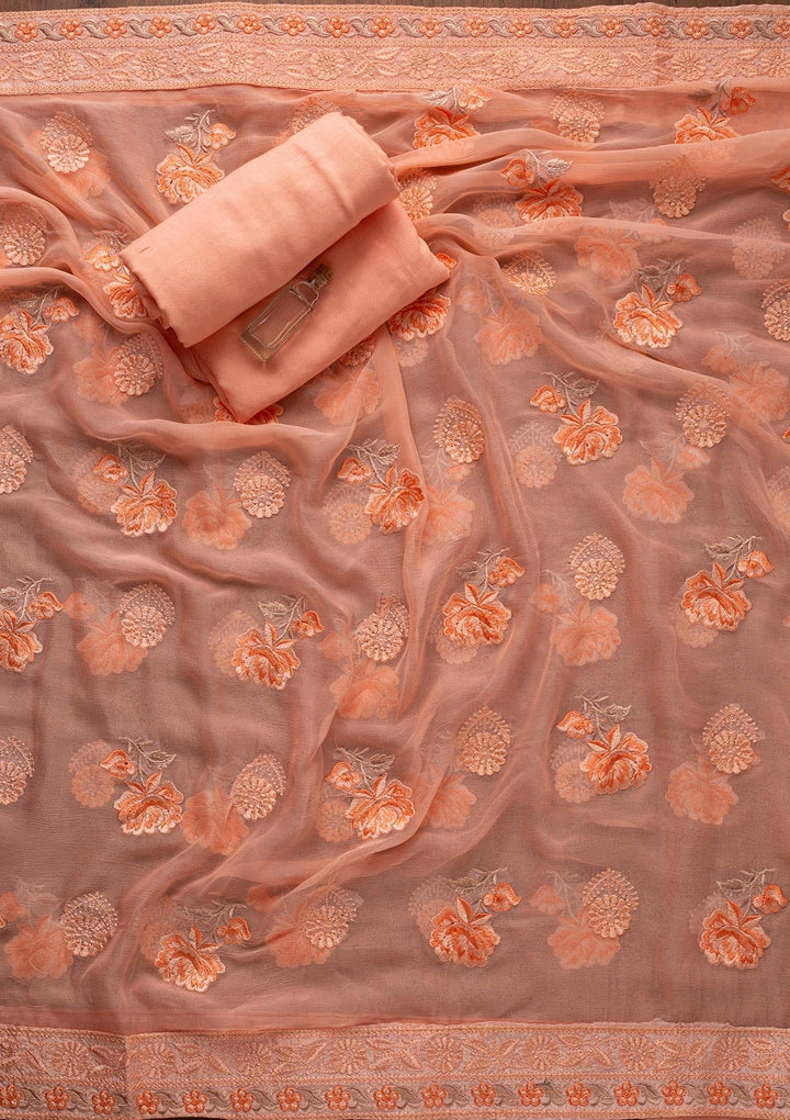 Baby Pink Stonework Art Silk Designer Unstitched Salwar Suit - koskii