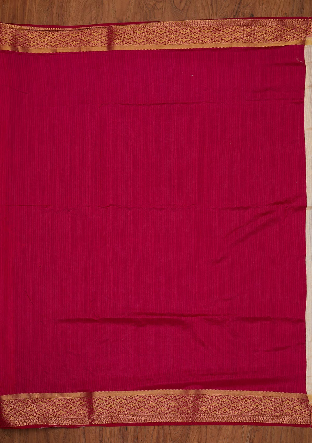 Beige Zariwork Raw Silk Designer Saree - koskii