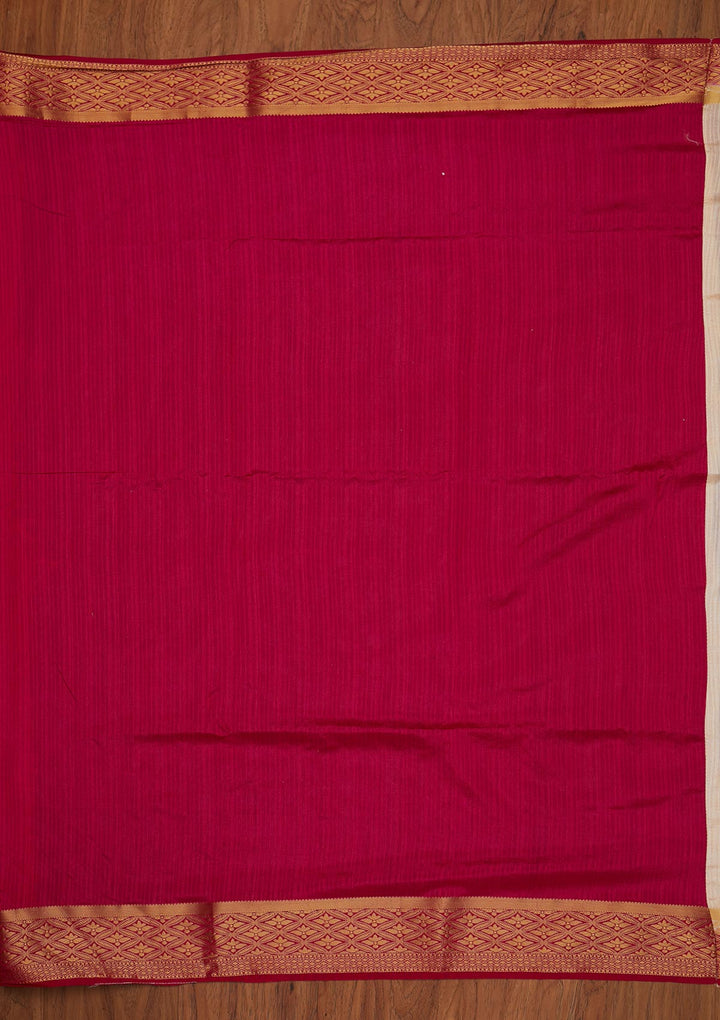 Beige Zariwork Raw Silk Designer Saree - koskii