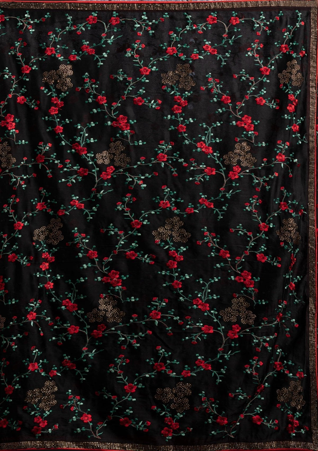 Black Swarovski Art Silk Designer Saree - koskii
