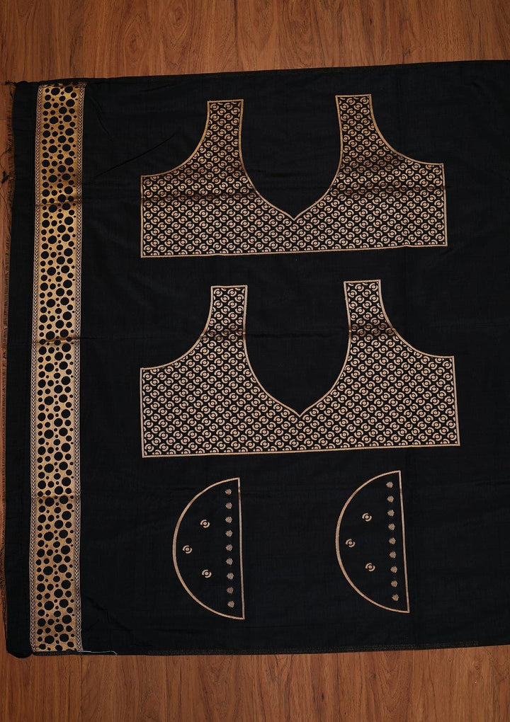 Black Zariwork Raw Silk Designer Saree - koskii
