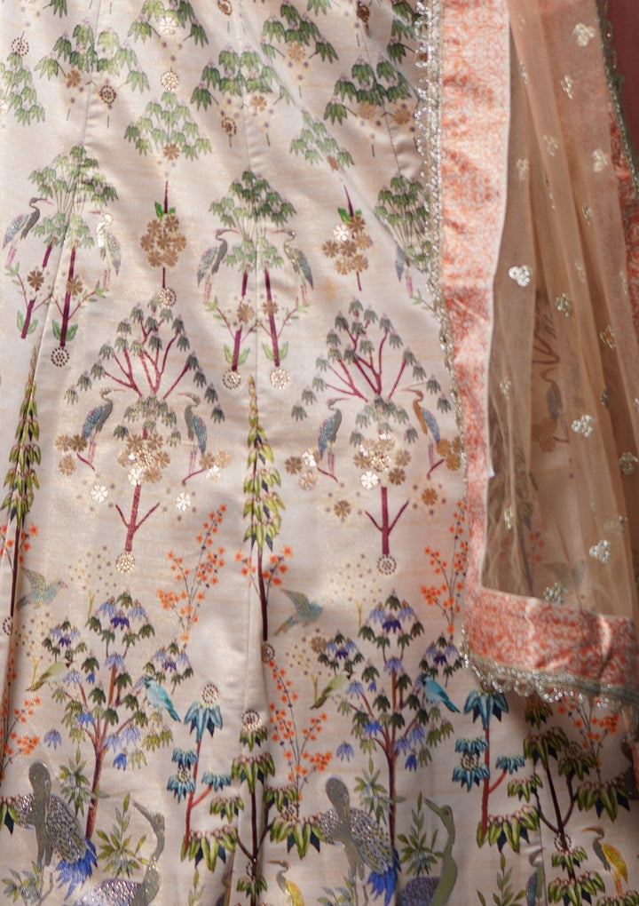 Gold Swarovski Shimmer Designer Lehenga - koskii