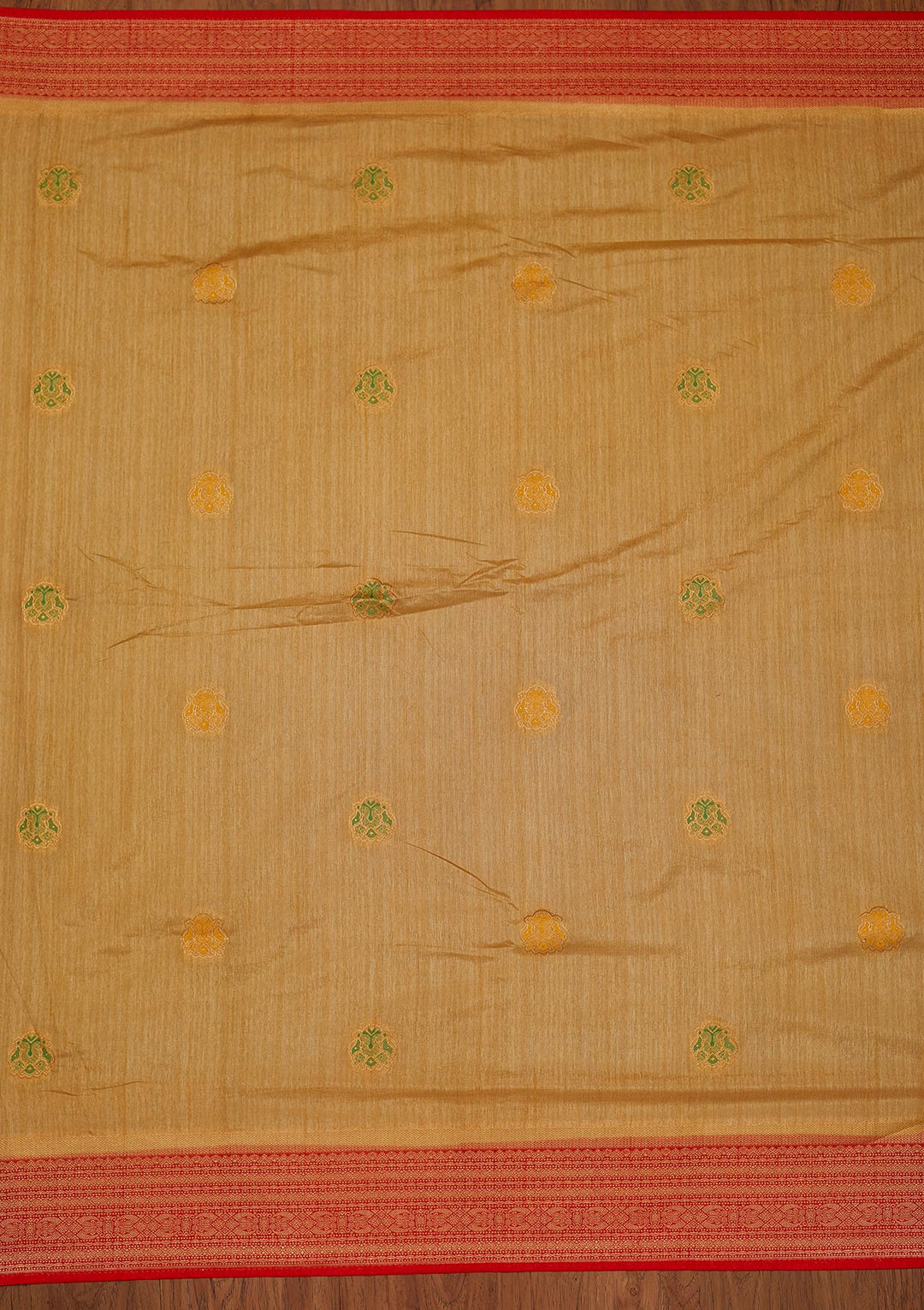 Gold Zariwork Raw Silk Designer Saree - koskii