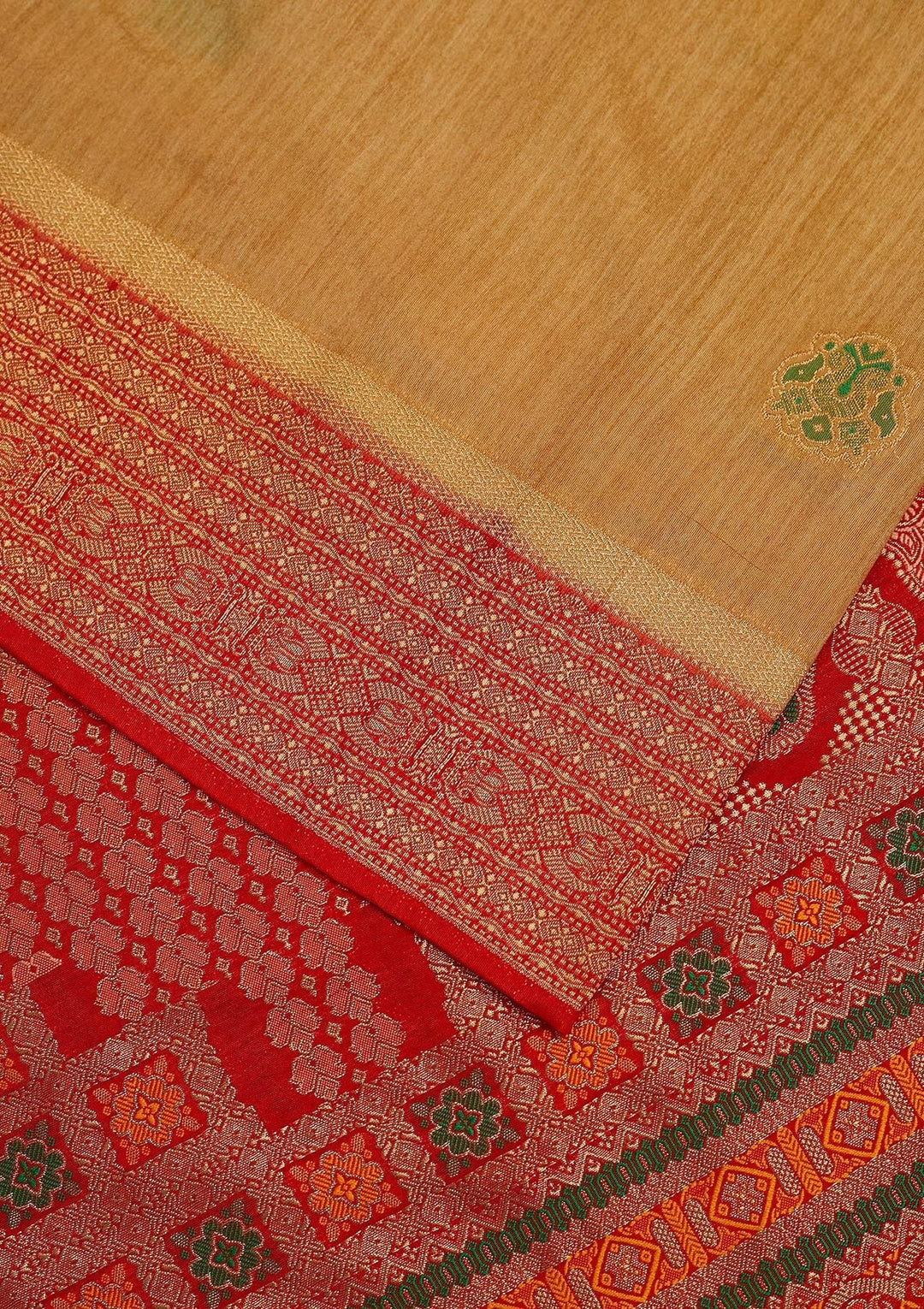 Gold Zariwork Raw Silk Designer Saree - koskii