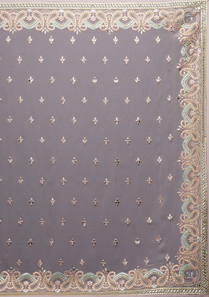 Baby Pink Gotapatti Georgette Designer Saree - Koskii