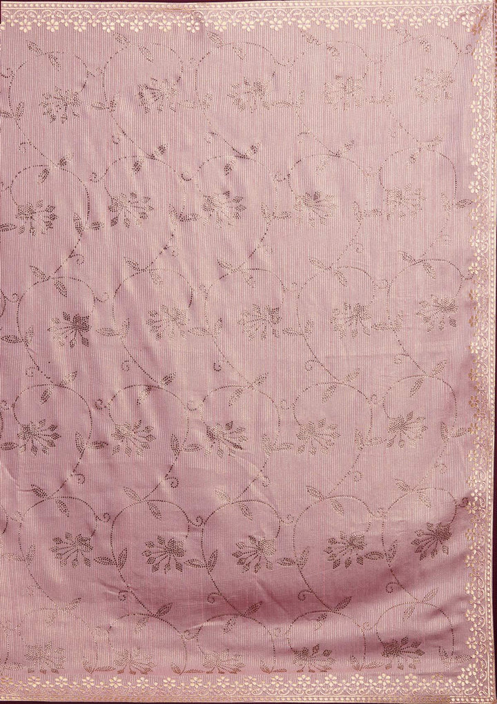 Baby Pink Gotapatti Shimmer Designer Saree - koskii