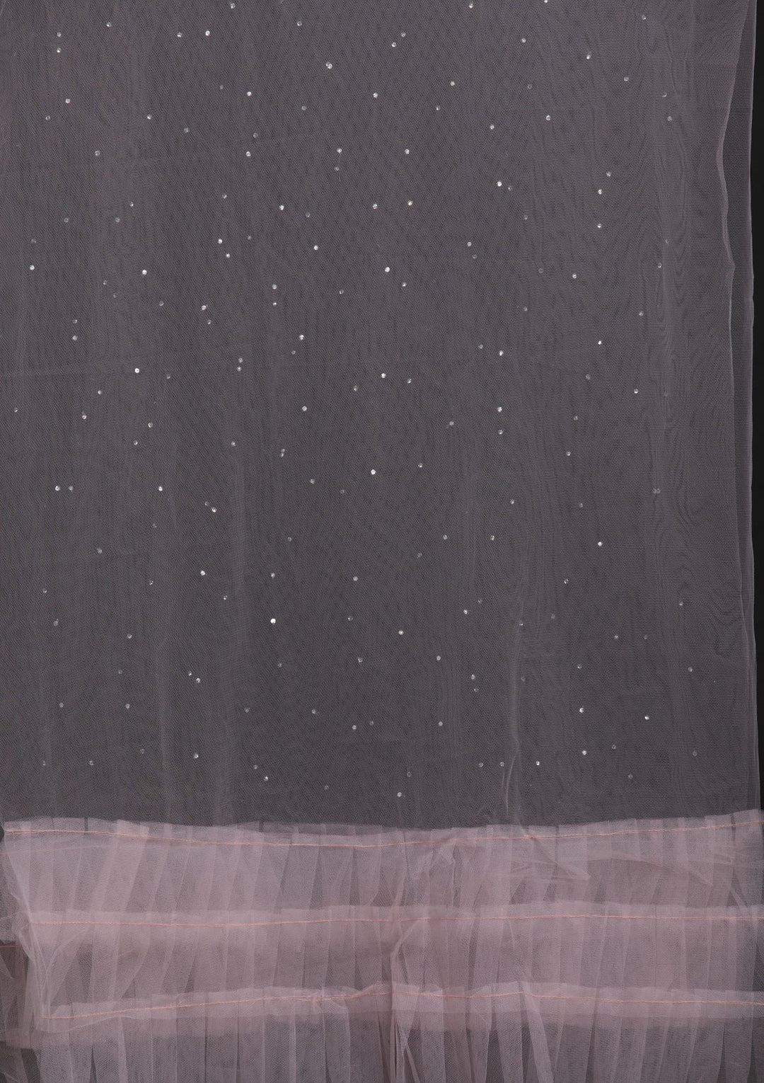 Baby Pink Silver Stonework Net Designer Gown - koskii