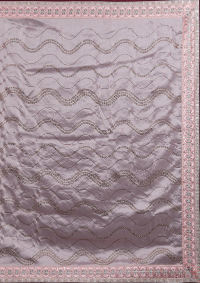 Baby Pink Stonework Tissue Designer Saree - Koskii