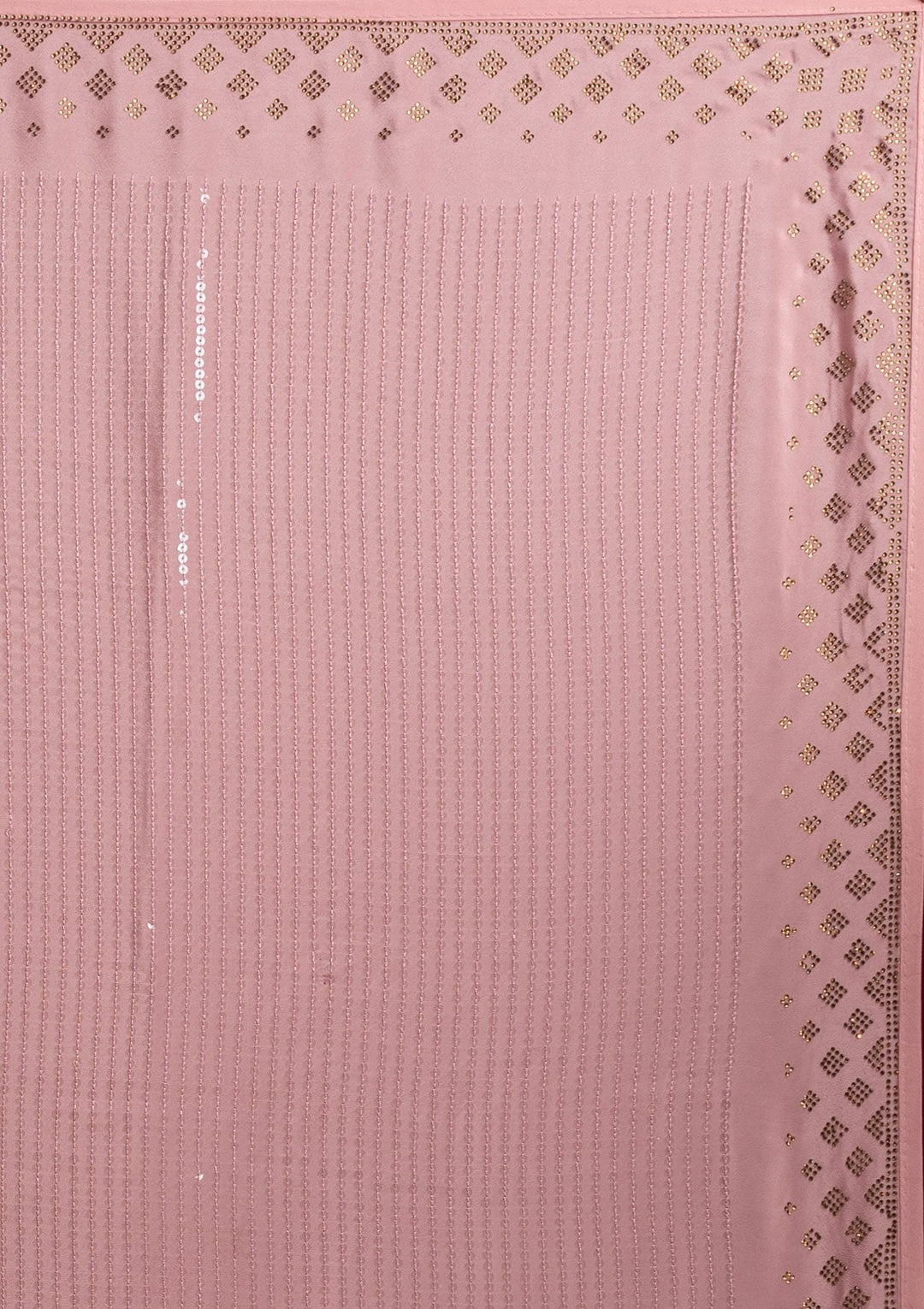 Baby Pink Swarovski Semi Crepe Designer Saree - koskii