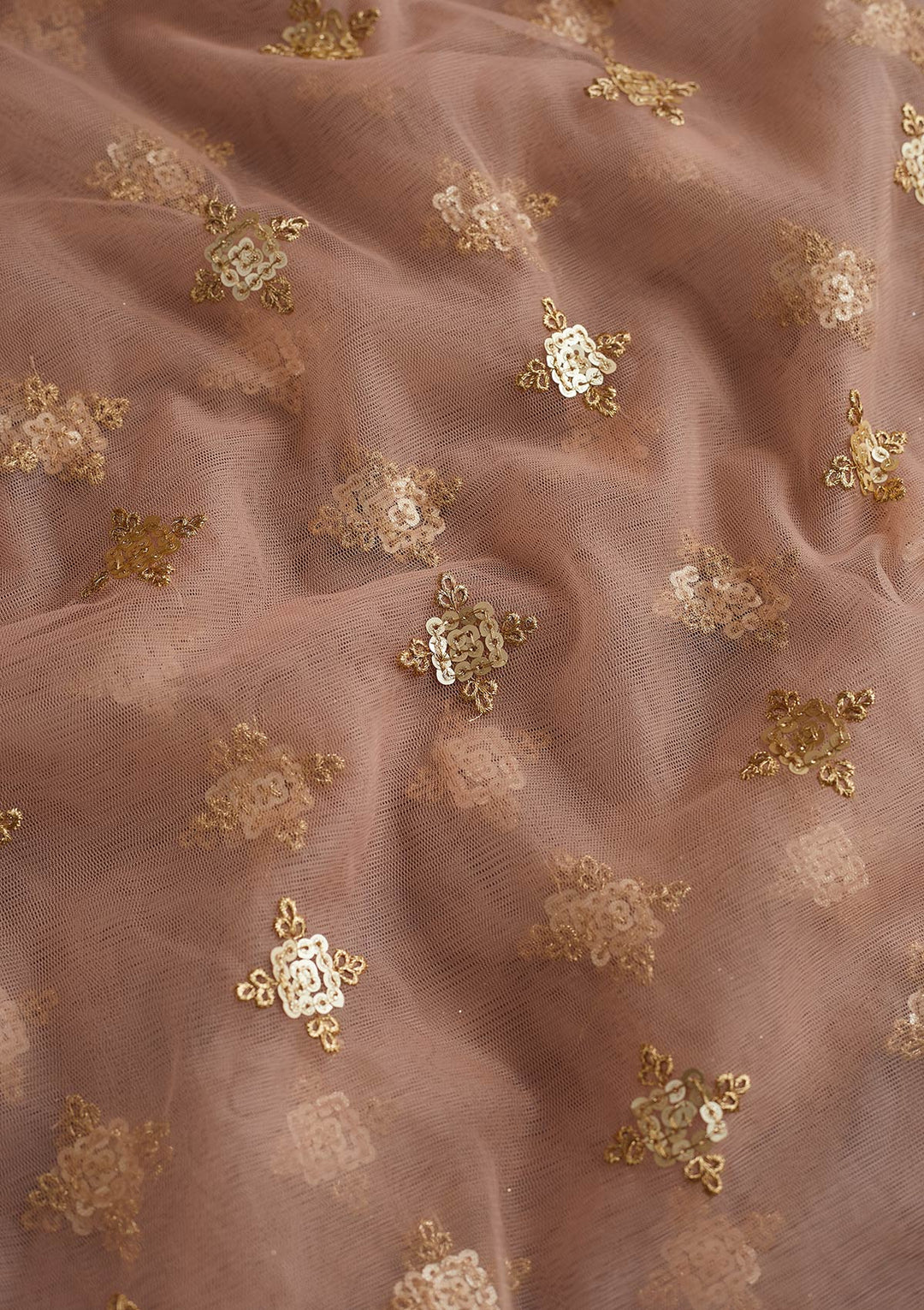 Baby Pink Zariwork Net Readymade Dupatta-Koskii