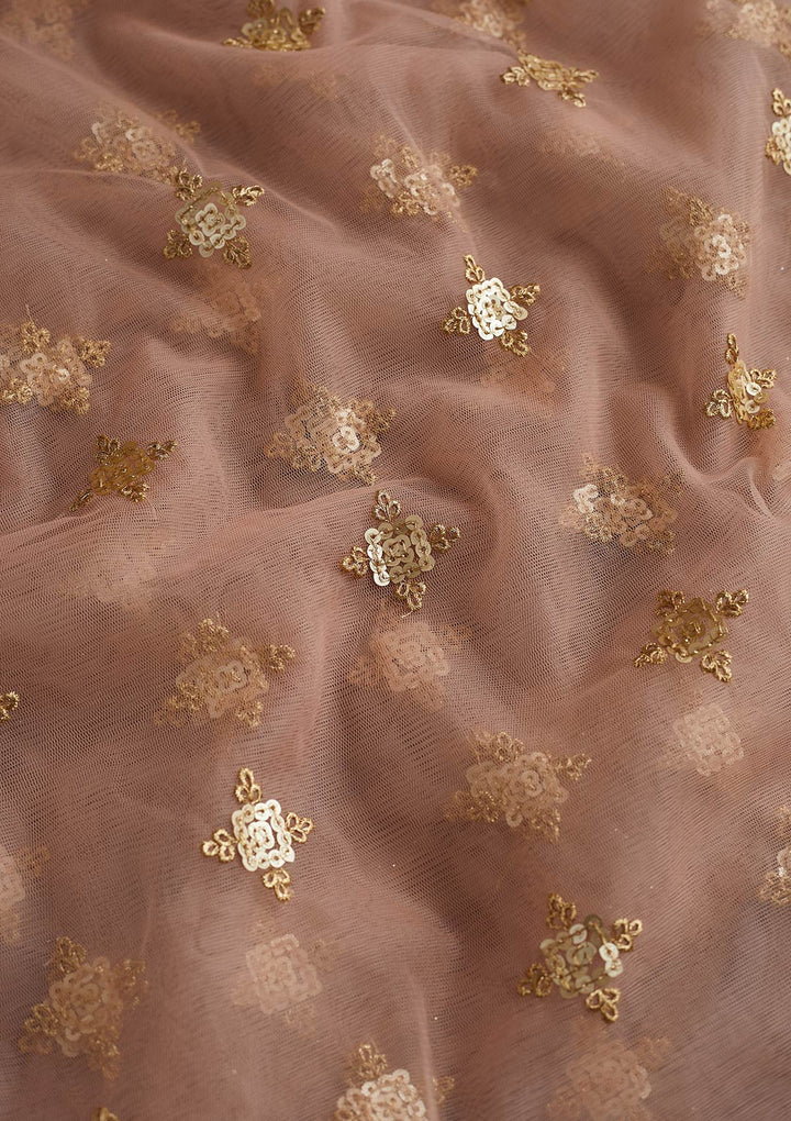 Baby Pink Zariwork Net Readymade Dupatta-Koskii