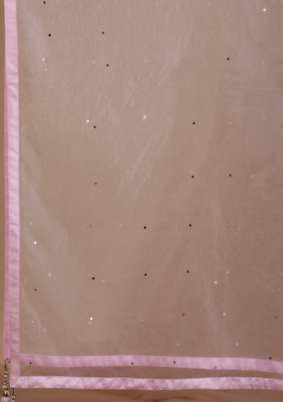 Baby Pink Sequins Georgette Readymade Lehenga-Koskii