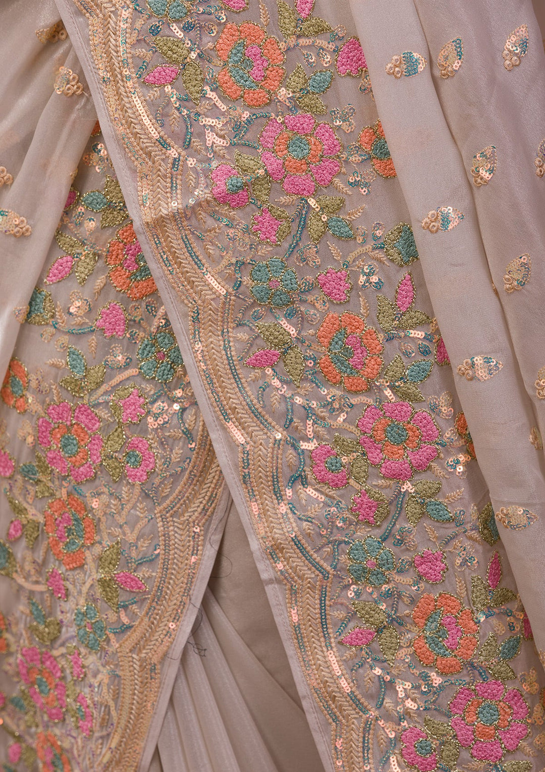 Yellow Bandhani Satin Designer Saree-Koskii