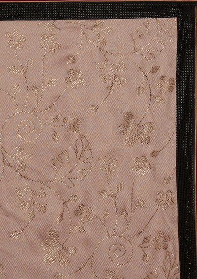 Beige Swarovski Shimmer Designer Saree - koskii