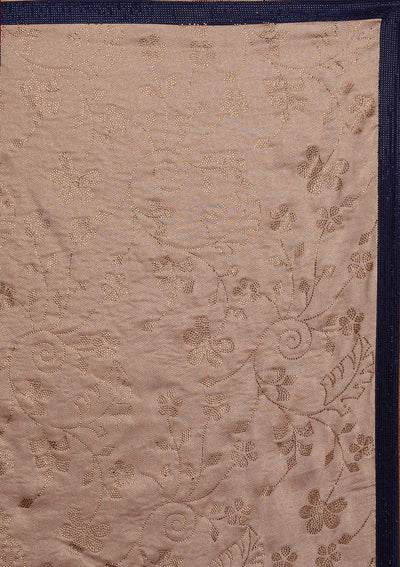 Beige Swarovski Shimmer Designer Saree - koskii