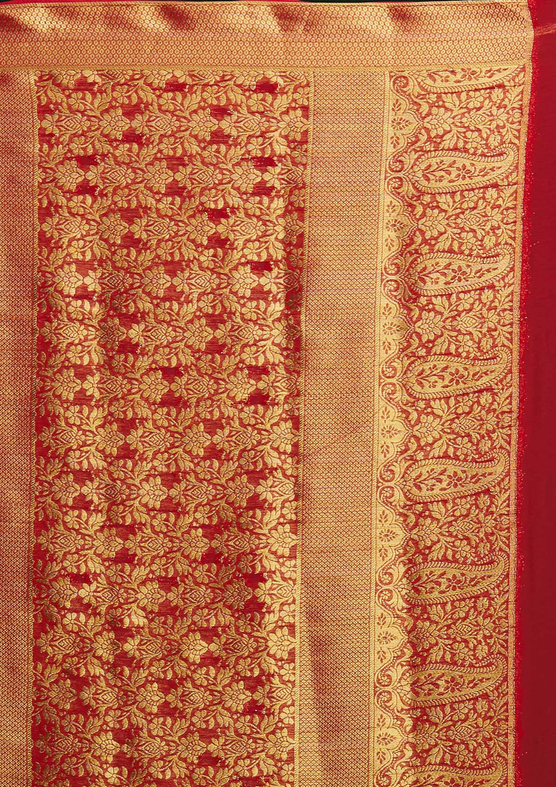 Beige Zariwork Art Silk Saree-Koskii