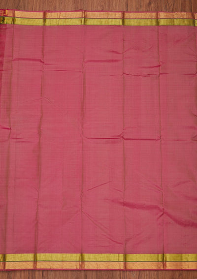 Beige Zariwork Pure Silk Designer Unstitched Saree - Koskii