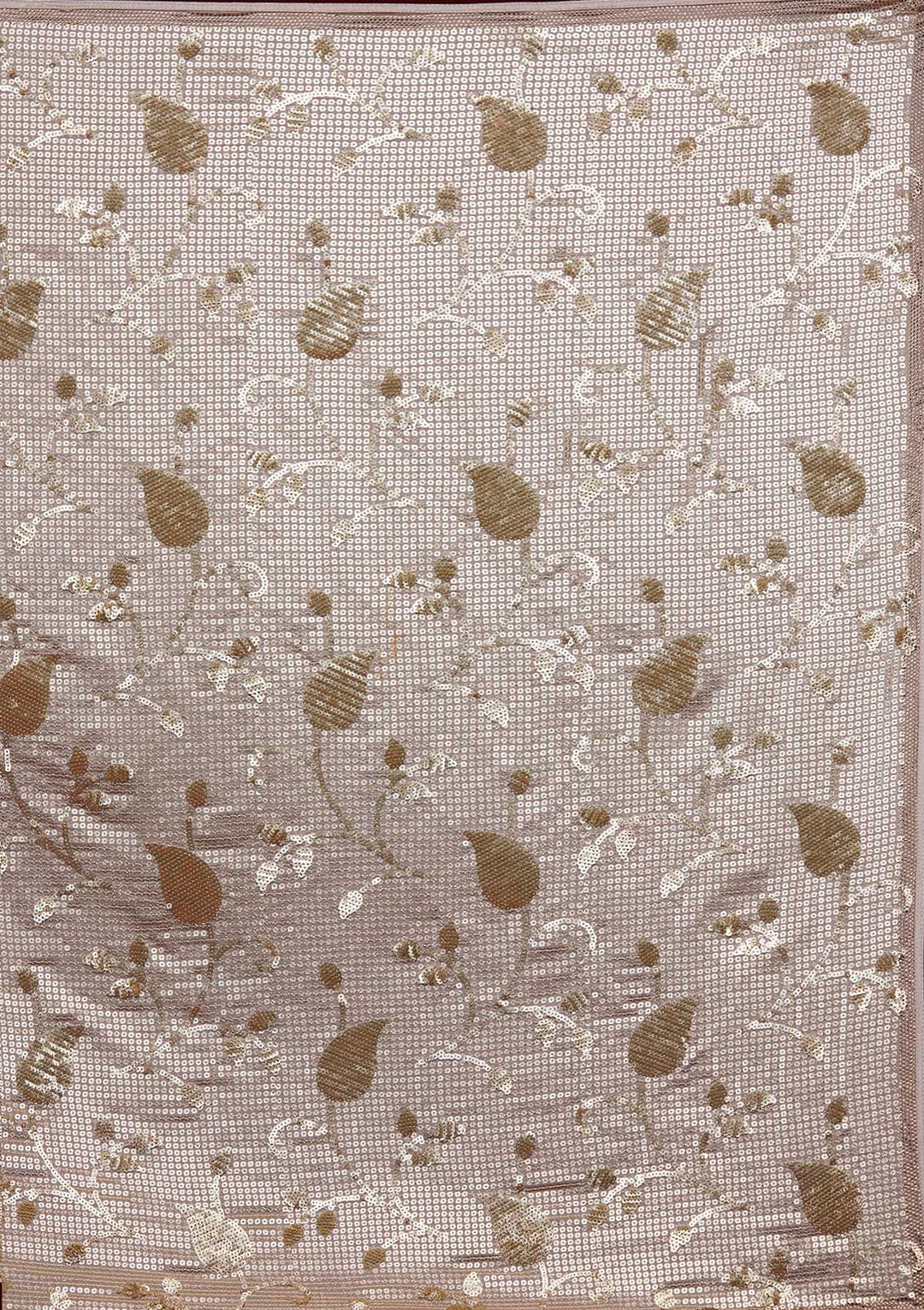 Beige Zariwork Semi Crepe Saree-Koskii