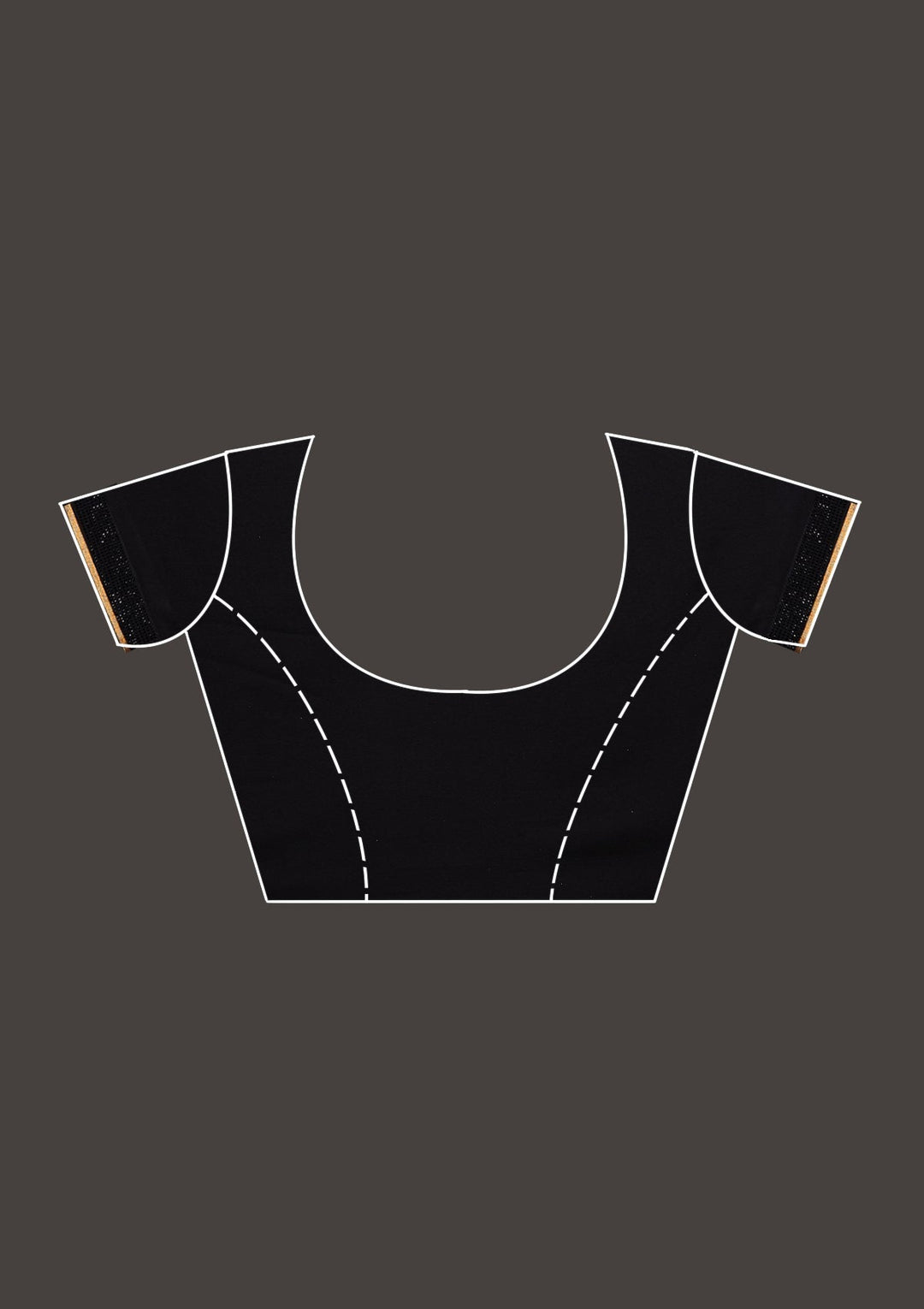 Black Sequins Georgette Saree - Koskii